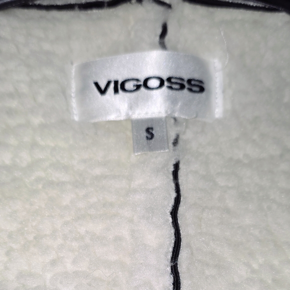 Vigoss Black and White Leather Jacket - Picture 3 of 5